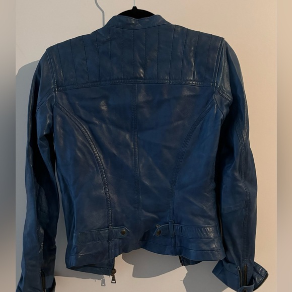 Vintage Danier leather 3XS vibrant blue leather jacket - Picture 4 of 5